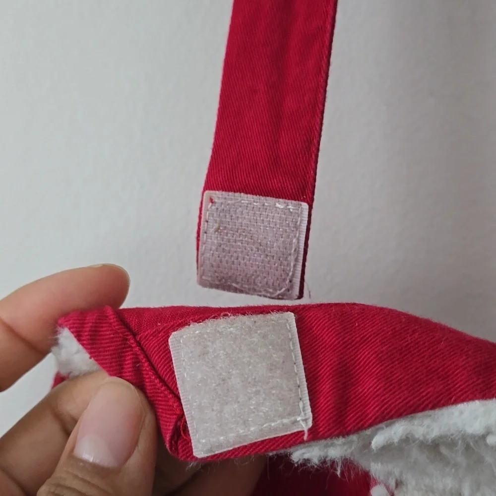 Pottery Barn Kids Santa Red and White Apron Kids One Size